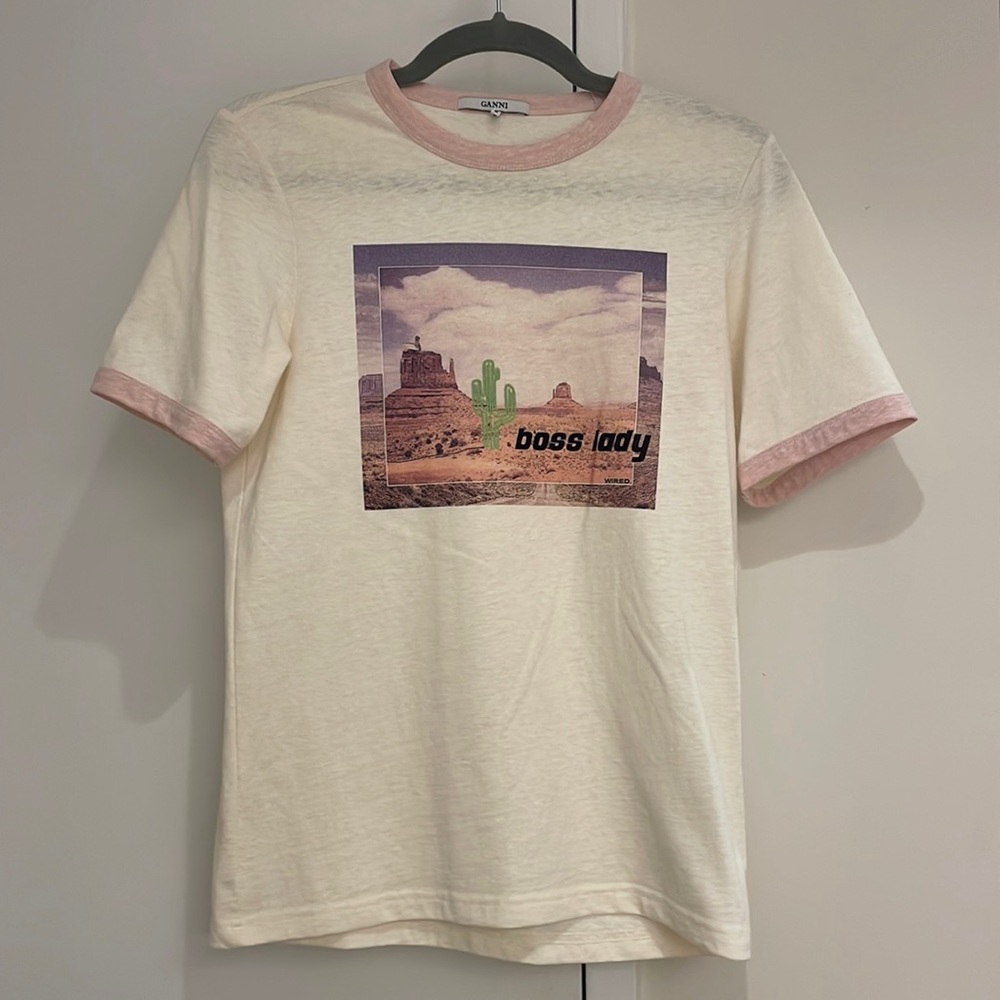 GANNI Graphic T Shirt Size M